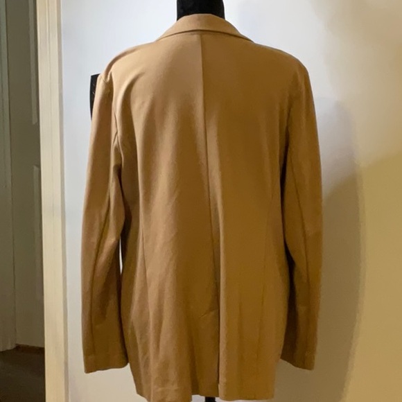 J. Jill Ponte Tan Long Blazer/Jacket w/ 3 Buttons. Size Large - Picture 2 of 5
